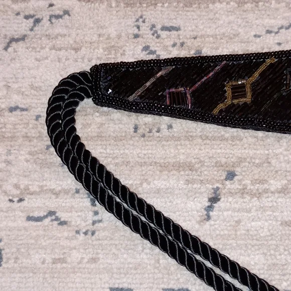 Nina Ricci Vintage Satin Beaded Cumberbund Waist Belts Beaded Evening Belt - Etsy main image 4